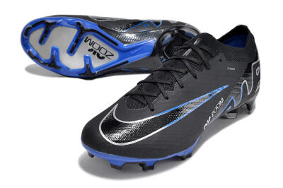Unisex Nike Air Zoom Vapor 15 Elite SE FG Firm Ground Low-Tops Football Boots - Black/Blue/White