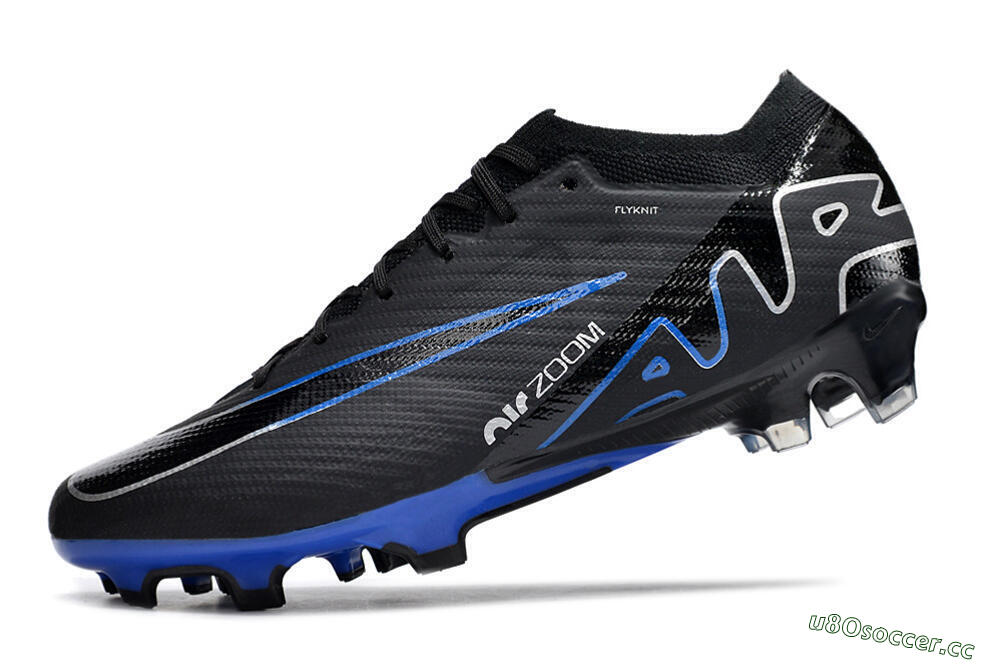Unisex Nike Air Zoom Vapor 15 Elite SE FG Firm Ground Low-Tops Football Boots - Black/Blue/White 5