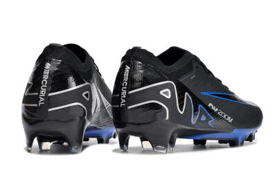 Unisex Nike Air Zoom Vapor 15 Elite SE FG Firm Ground Low-Tops Football Boots - Black/Blue/White