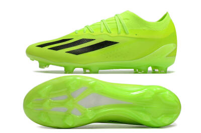 Men's Adidas X Crazyfast.1 FG Firm Ground Low-Tops Football Boots - Green/Black