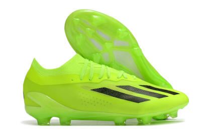 Men's Adidas X Crazyfast.1 FG Firm Ground Low-Tops Football Boots - Green/Black