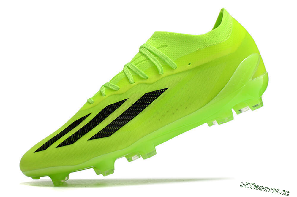 Men's Adidas X Crazyfast.1 FG Firm Ground Low-Tops Football Boots - Green/Black 5
