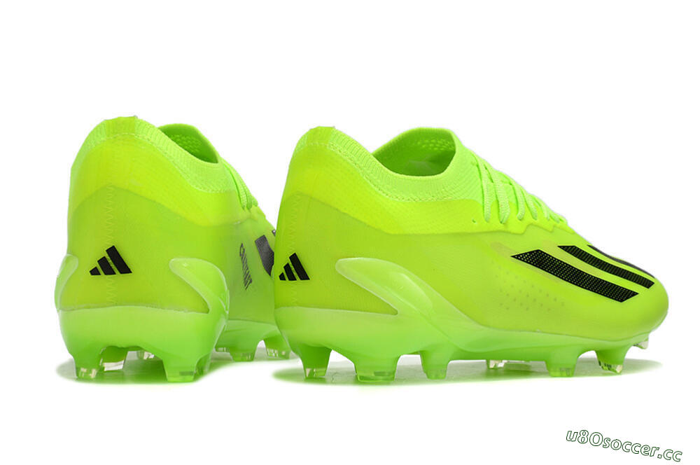Men's Adidas X Crazyfast.1 FG Firm Ground Low-Tops Football Boots - Green/Black 6