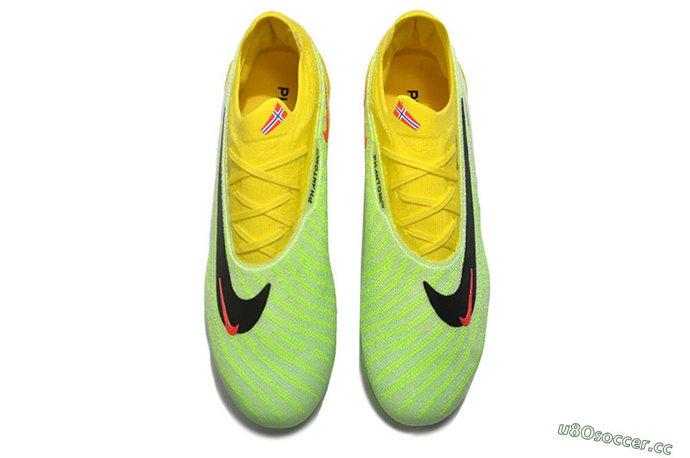 Unisex Nike Phantom GX Elite FG Firm Ground Low-Tops Football Boots - Yellow/Green/Black/Red 4