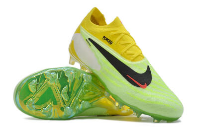 Unisex Nike Phantom GX Elite FG Firm Ground Low-Tops Football Boots - Yellow/Green/Black/Red