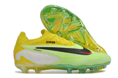 Unisex Nike Phantom GX Elite FG Firm Ground Low-Tops Football Boots - Yellow/Green/Black/Red