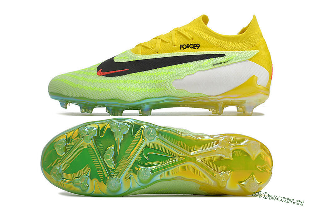 Unisex Nike Phantom GX Elite FG Firm Ground Low-Tops Football Boots - Yellow/Green/Black/Red 1
