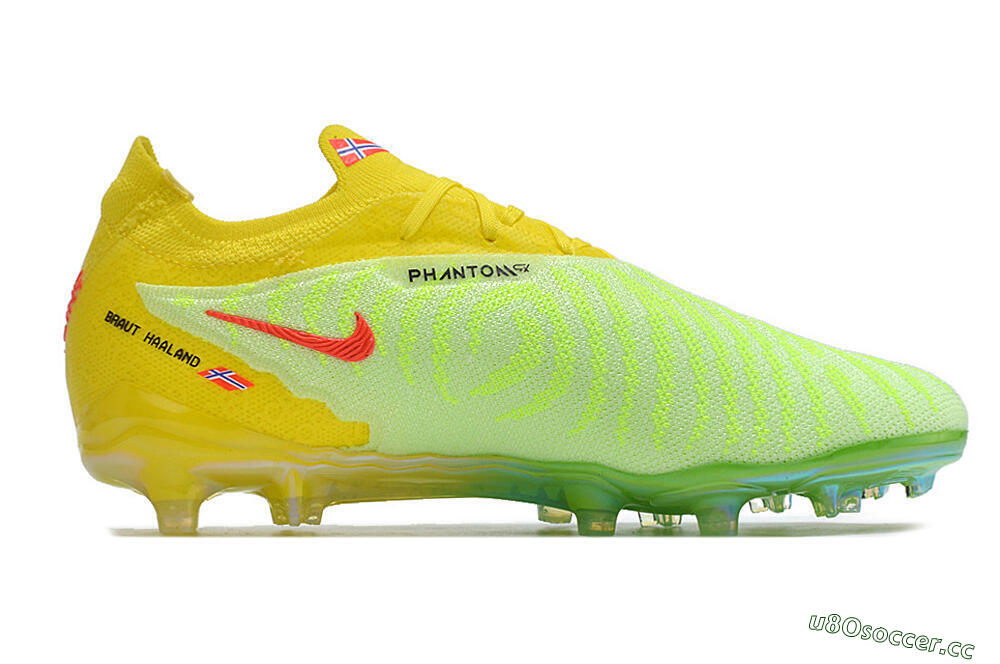 Unisex Nike Phantom GX Elite FG Firm Ground Low-Tops Football Boots - Yellow/Green/Black/Red 7