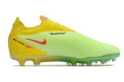 Unisex Nike Phantom GX Elite FG Firm Ground Low-Tops Football Boots - Yellow/Green/Black/Red