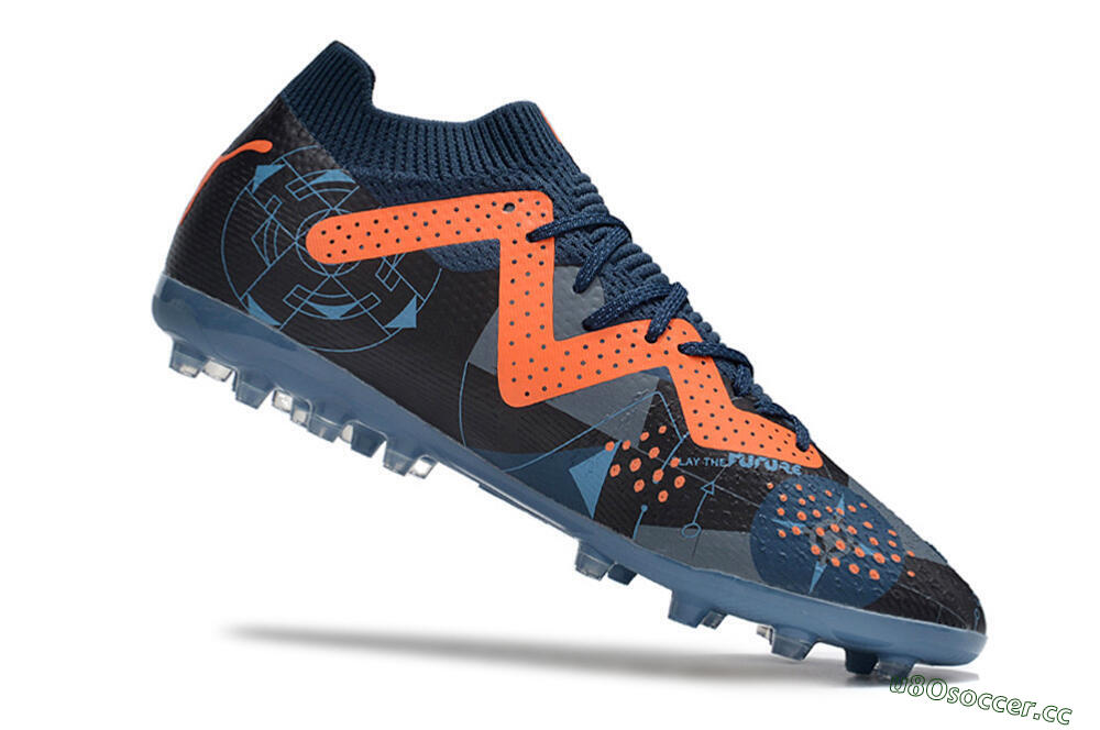 Men's Puma Future Ultimate MG Multi Ground Low-Tops Football Boots - Blue/Orange/Blue 4