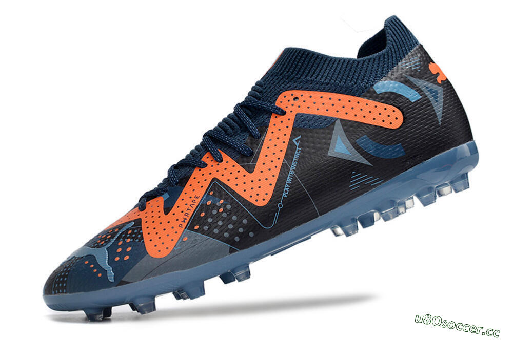 Men's Puma Future Ultimate MG Multi Ground Low-Tops Football Boots - Blue/Orange/Blue 5