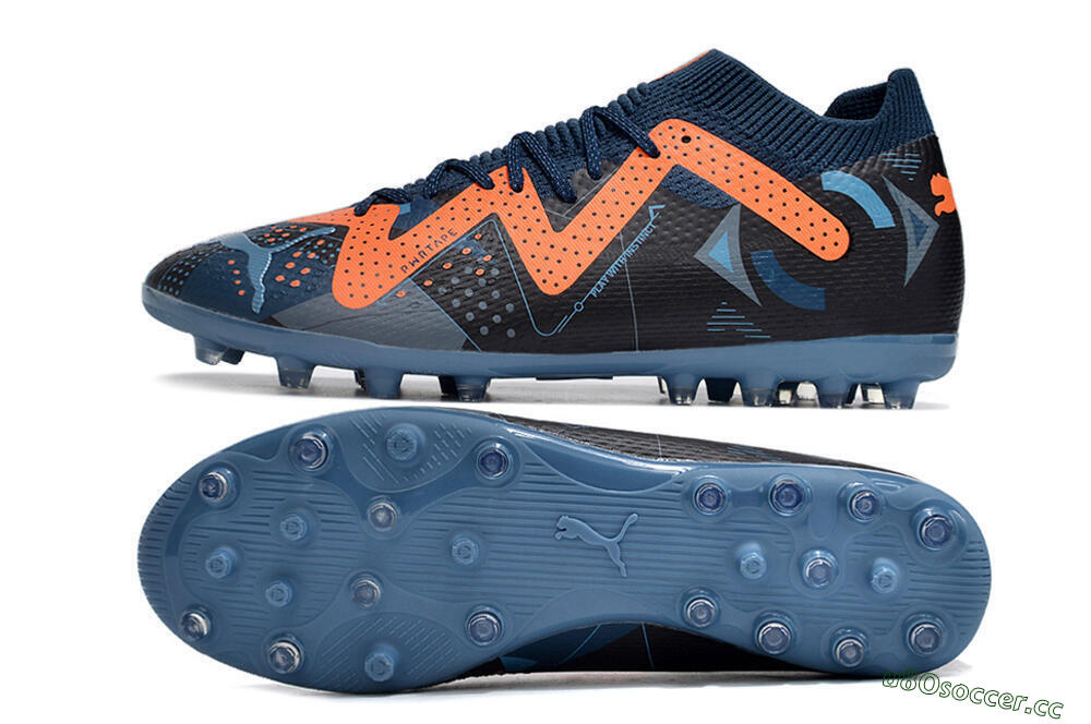 Men's Puma Future Ultimate MG Multi Ground Low-Tops Football Boots - Blue/Orange/Blue 1