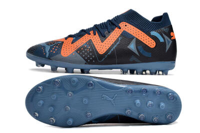 Men's Puma Future Ultimate MG Multi Ground Low-Tops Football Boots - Blue/Orange/Blue