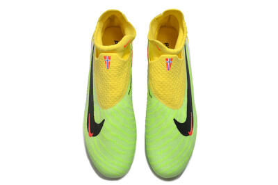 Men's Nike Phantom GX Elite DF FG Firm Ground High-Tops Football Boots - Yellow/Green/Black/Red