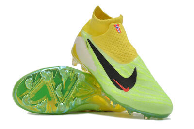 Men's Nike Phantom GX Elite DF FG Firm Ground High-Tops Football Boots - Yellow/Green/Black/Red