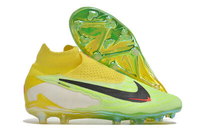 Men's Nike Phantom GX Elite DF FG Firm Ground High-Tops Football Boots - Yellow/Green/Black/Red