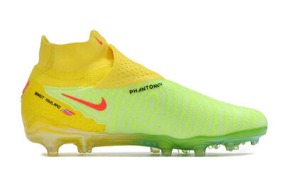 Men's Nike Phantom GX Elite DF FG Firm Ground High-Tops Football Boots - Yellow/Green/Black/Red