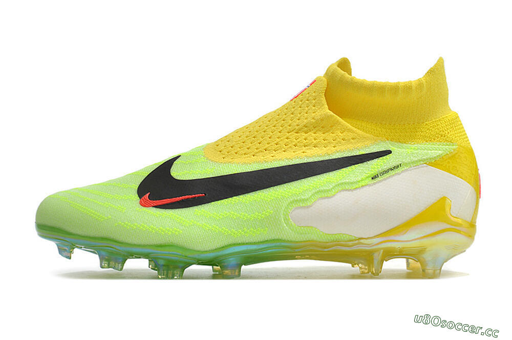 Men's Nike Phantom GX Elite DF FG Firm Ground High-Tops Football Boots - Yellow/Green/Black/Red 0