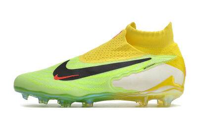 Men's Nike Phantom GX Elite DF FG Firm Ground High-Tops Football Boots - Yellow/Green/Black/Red