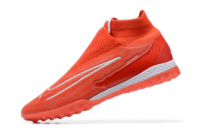 Men's Nike Phantom GX Elite DF TF Artificial Turf High-Tops Football Shoes - Red/White