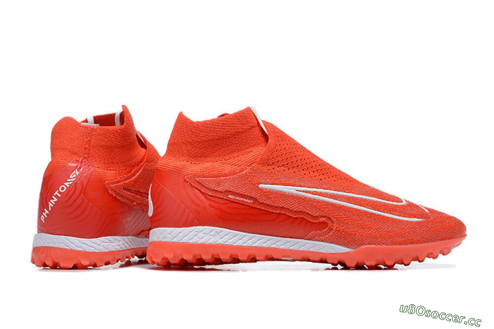 Men's Nike Phantom GX Elite DF TF Artificial Turf High-Tops Football Shoes - Red/White 8