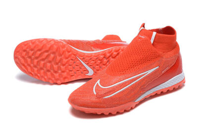 Men's Nike Phantom GX Elite DF TF Artificial Turf High-Tops Football Shoes - Red/White