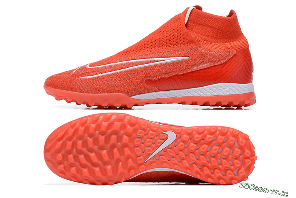 Men's Nike Phantom GX Elite DF TF Artificial Turf High-Tops Football Shoes - Red/White 1