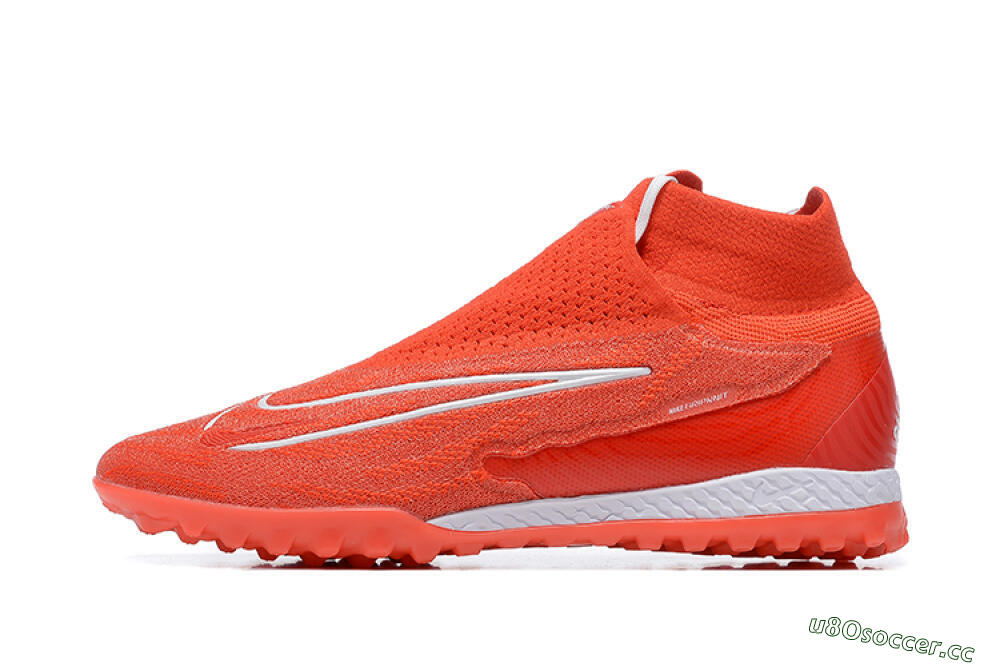 Men's Nike Phantom GX Elite DF TF Artificial Turf High-Tops Football Shoes - Red/White 0