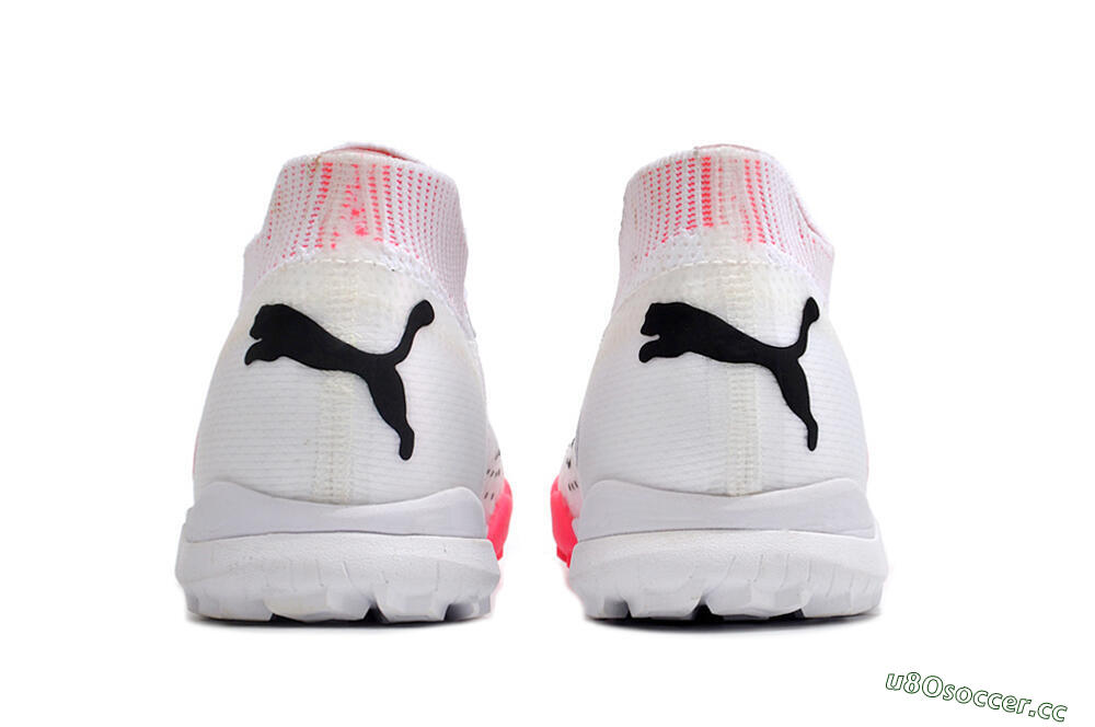 Men's Puma Future Ultimate TF Artificial Turf Low-Tops Football Shoes - White/Red/Black 5