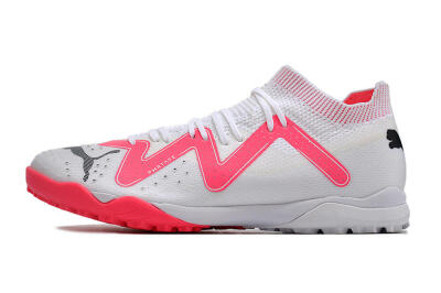Men's Puma Future Ultimate TF Artificial Turf Low-Tops Football Shoes - White/Red/Black