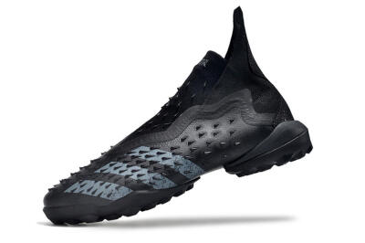 Unisex Adidas Predator Freak+ TF Artificial Turf High-Tops Football Shoes - Black/Silver