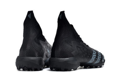 Unisex Adidas Predator Freak+ TF Artificial Turf High-Tops Football Shoes - Black/Silver