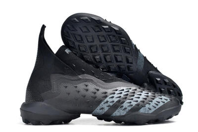 Unisex Adidas Predator Freak+ TF Artificial Turf High-Tops Football Shoes - Black/Silver