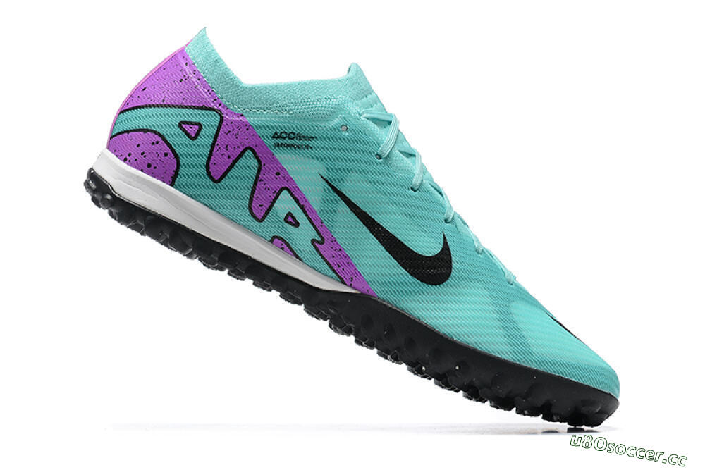 Men's Nike Air Zoom Mercurial Vapor 15 Elite TF Artificial Turf Low-Tops Football Shoes - Blue/Black/Purple 6
