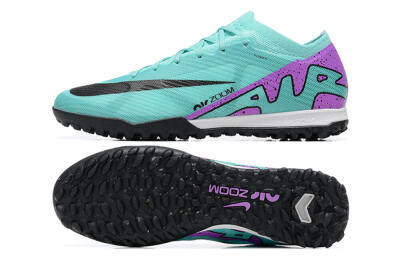 Men's Nike Air Zoom Mercurial Vapor 15 Elite TF Artificial Turf Low-Tops Football Shoes - Blue/Black/Purple
