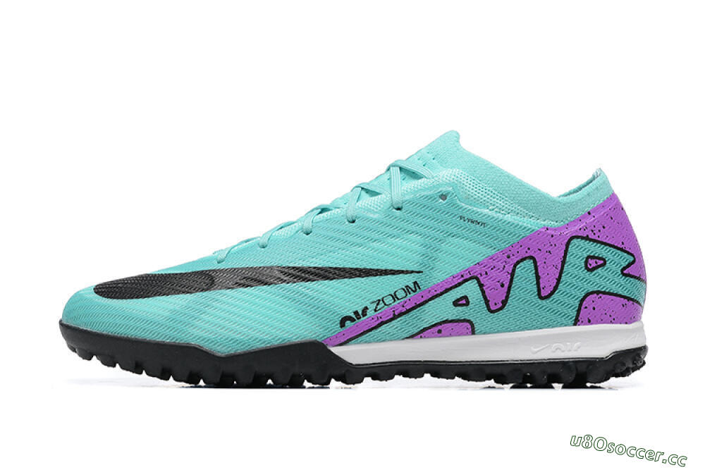 Men's Nike Air Zoom Mercurial Vapor 15 Elite TF Artificial Turf Low-Tops Football Shoes - Blue/Black/Purple 2