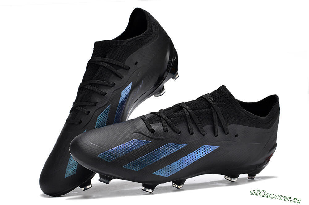 Men's Adidas X Speedportal .1 2022 World Cup FG Firm Ground Low-Tops Football Boots - Black/Blue 5