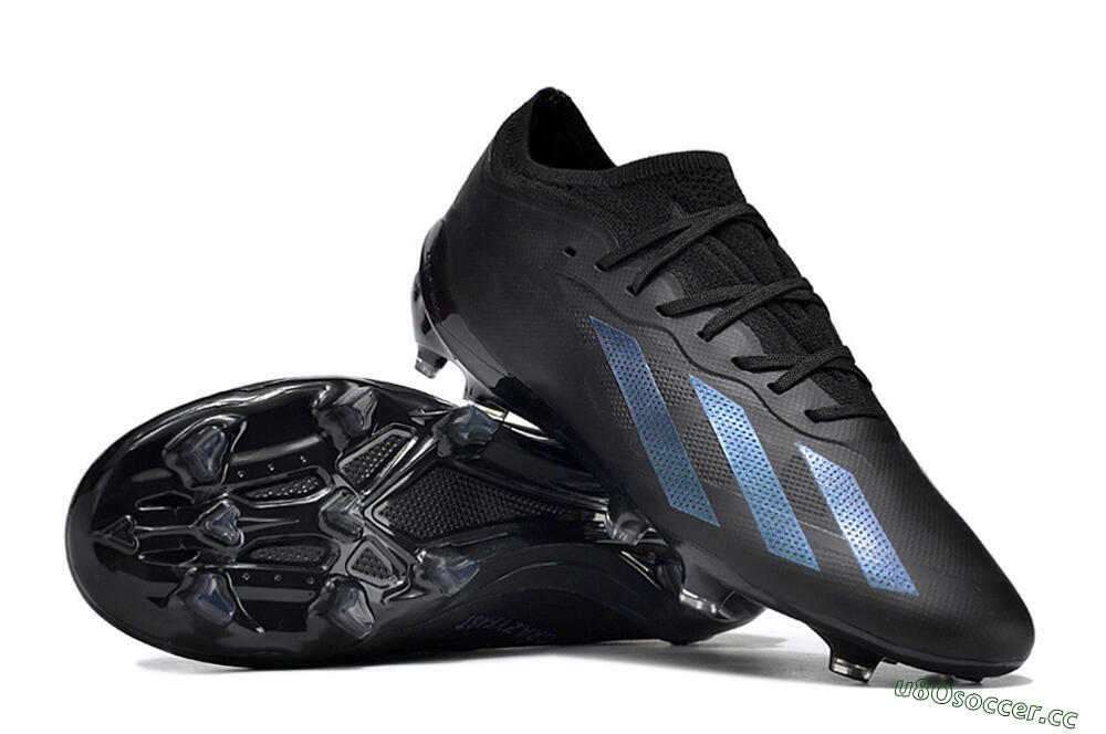 Men's Adidas X Speedportal .1 2022 World Cup FG Firm Ground Low-Tops Football Boots - Black/Blue 4