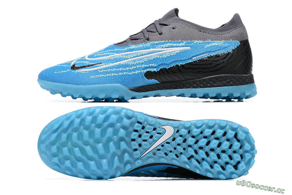Men's Nike Phantom GX Elite TF Artificial Turf Low-Tops Football Shoes - Blue/White/Black 1