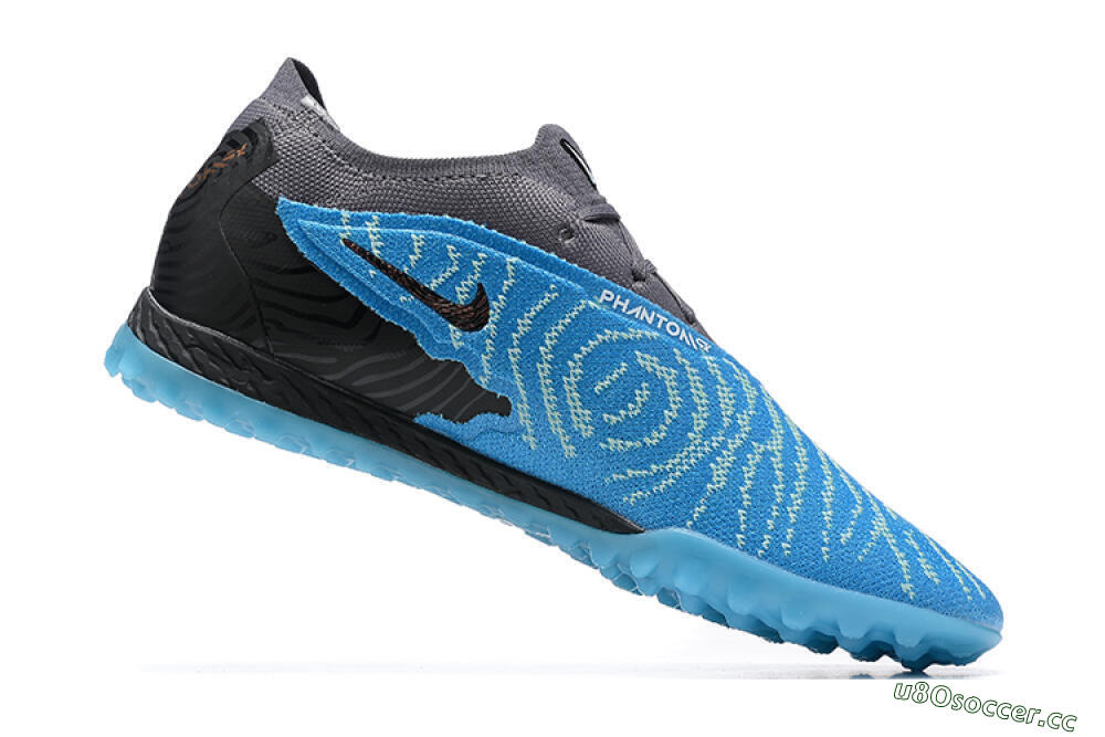 Men's Nike Phantom GX Elite TF Artificial Turf Low-Tops Football Shoes - Blue/White/Black 7