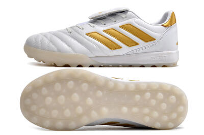 Men's Adidas Copa Gloro TF Artificial Turf Low-Tops Football Shoes - White/Gold