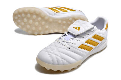Men's Adidas Copa Gloro TF Artificial Turf Low-Tops Football Shoes - White/Gold