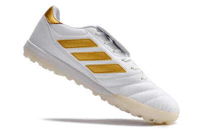 Men's Adidas Copa Gloro TF Artificial Turf Low-Tops Football Shoes - White/Gold