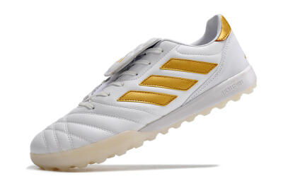 Men's Adidas Copa Gloro TF Artificial Turf Low-Tops Football Shoes - White/Gold