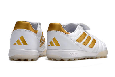 Men's Adidas Copa Gloro TF Artificial Turf Low-Tops Football Shoes - White/Gold