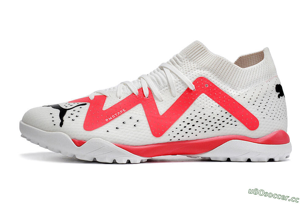 Men's Puma Future X Powercat Tokyo Match TF Artificial Turf Low-Tops Football Shoes - White/Red/Black 0