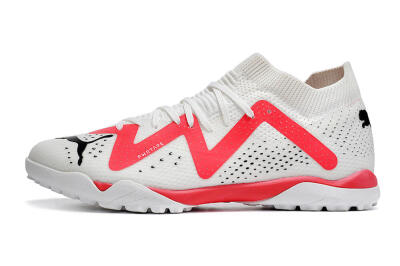 Men's Puma Future X Powercat Tokyo Match TF Artificial Turf Low-Tops Football Shoes - White/Red/Black