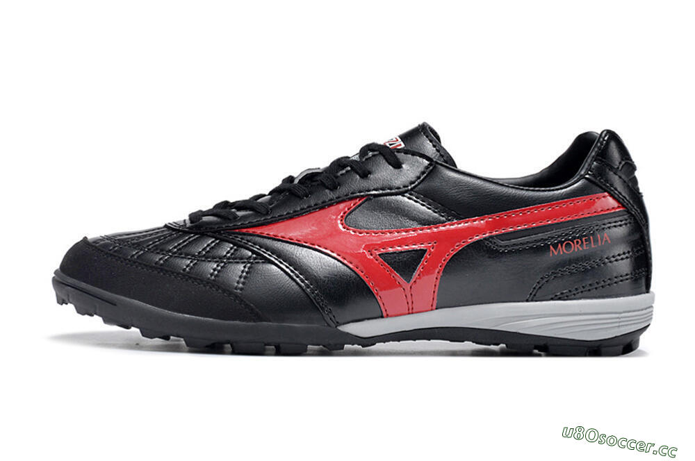 Men's Mizuno Morelia Sala Japn TF Artificial Turf Low-Tops Football Shoes - Black/Red/White 0