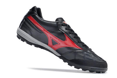 Men's Mizuno Morelia Sala Japn TF Artificial Turf Low-Tops Football Shoes - Black/Red/White