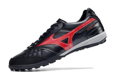 Men's Mizuno Morelia Sala Japn TF Artificial Turf Low-Tops Football Shoes - Black/Red/White